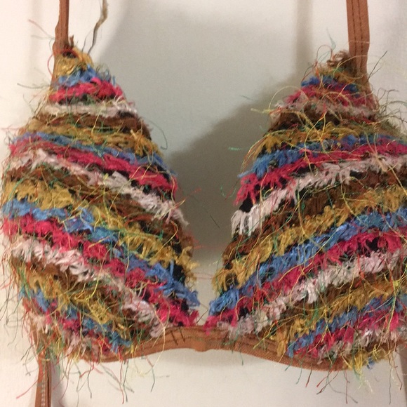 🤩 Fuzzy Multi-colored Venus swim top (C cup) 🎉 - Picture 8 of 8